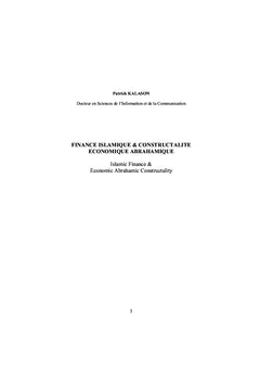 Finance Islamique & Constructalite economique Abrahamique