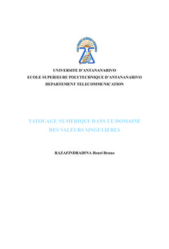 Tatouage robuste et aveugle dans le domaine des valeurs singulieres