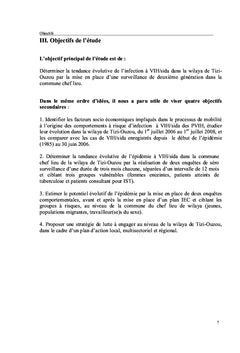 Tendance evolutive de l'infection A VIH/SIDA