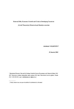 Dette extérieure, croissance économique et crises