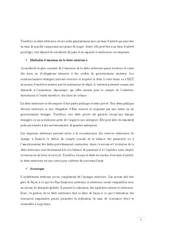 Dette extérieure, croissance économique et crises