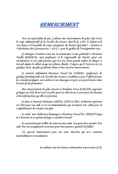 Etude geotechnique et d'impact sur gisement de production de Ballast