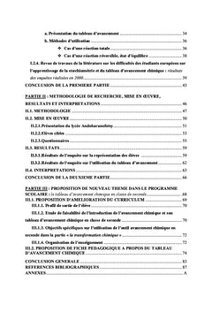 Representation des eleves sur le bilan de matiere en chimie