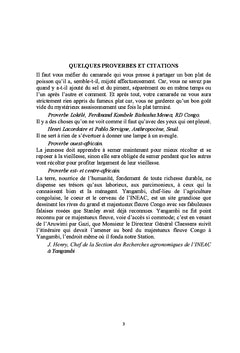L'homme congolais et les interactions climat-sol-végétation