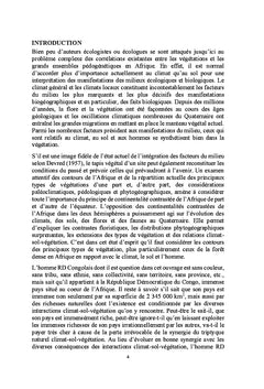 L'homme congolais et les interactions climat-sol-végétation