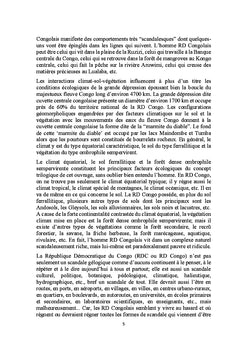 L'homme congolais et les interactions climat-sol-végétation