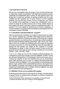 L'homme congolais et les interactions climat-sol-végétation