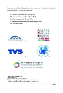 La Francophonie dans l'univers des relations internationales