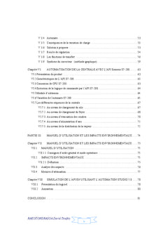 Etude de l'automatisation d'une centrale thermique A vapeur