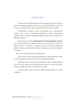 Etude de l'automatisation d'une centrale thermique A vapeur