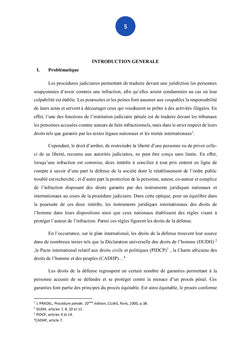 Au sujet de la protection des droits de la défense