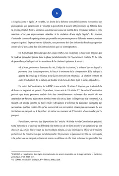 Au sujet de la protection des droits de la défense