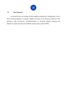 Au sujet de la protection des droits de la défense