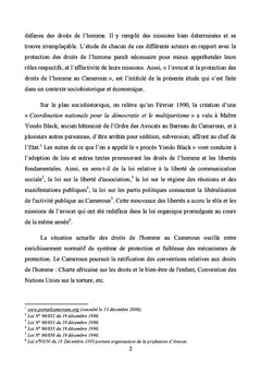 L'avocat et la protection des droits de l'homme au Cameroun