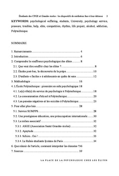La place de la psychologie chez les elites