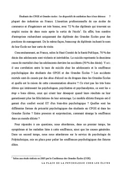 La place de la psychologie chez les elites