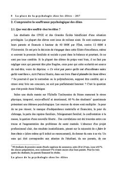 La place de la psychologie chez les elites
