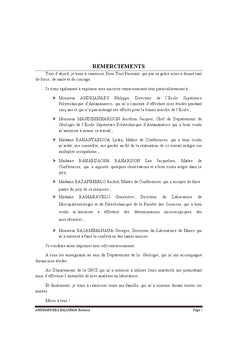 L'eocene du bassin sedimentaire de Mahajanga