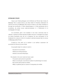 L'eocene du bassin sedimentaire de Mahajanga