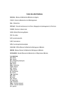Pétrographie et minéralisations associées de la coupole granitique
