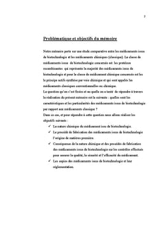 Les medicaments issus de biotechnologie et les medicaments chimiques