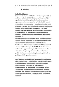 Les medicaments issus de biotechnologie et les medicaments chimiques