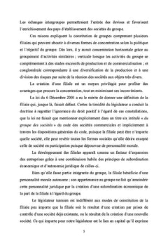 La filiale dans le code des sociétés commerciales