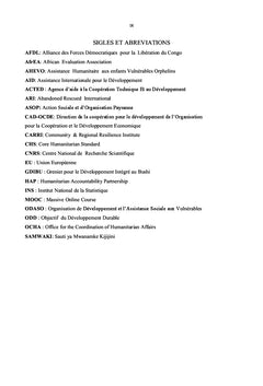 Problematique de la resilience communautaire en territoire de Walungu