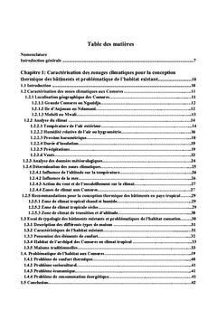 Caracterisation des zonages climatiques
