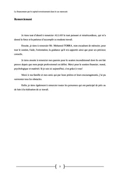 Le financement par le capital investissement dans le cas marocain