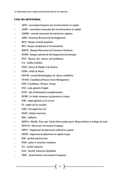 Le financement par le capital investissement dans le cas marocain