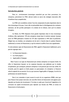 Le financement par le capital investissement dans le cas marocain