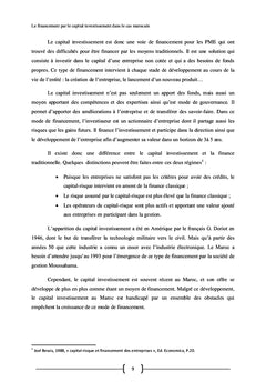Le financement par le capital investissement dans le cas marocain