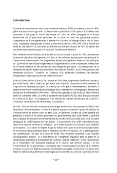 Politique economique et environnement de l'investissement
