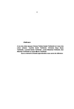 La pratique de l'activite artisanale et les conditions de vie