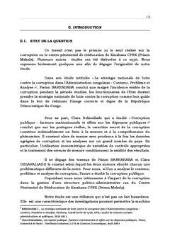Impact de la corruption dans la gestion d'une structure politico Adm