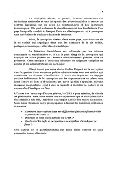 Impact de la corruption dans la gestion d'une structure politico Adm