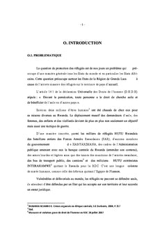 Protection des réfugiés et Menace d'apatridie: cas des Rwandais en RDC