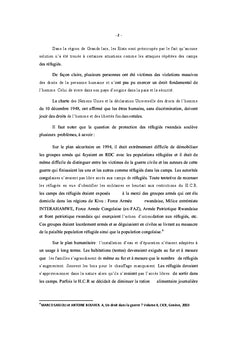 Protection des réfugiés et Menace d'apatridie: cas des Rwandais en RDC