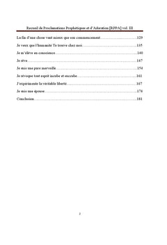 Recueil de Proclamations Prophetiques et d'Adoration (RPPA)Vol. III