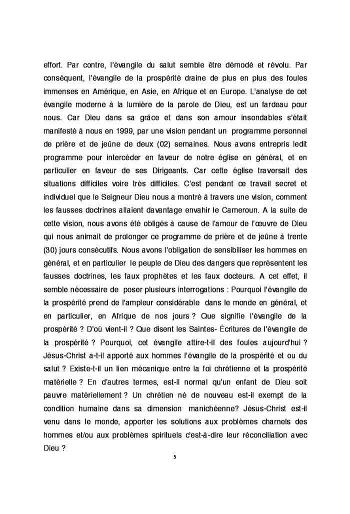 L'evangile de la prosperite: doctrine de Dieu ou des demons