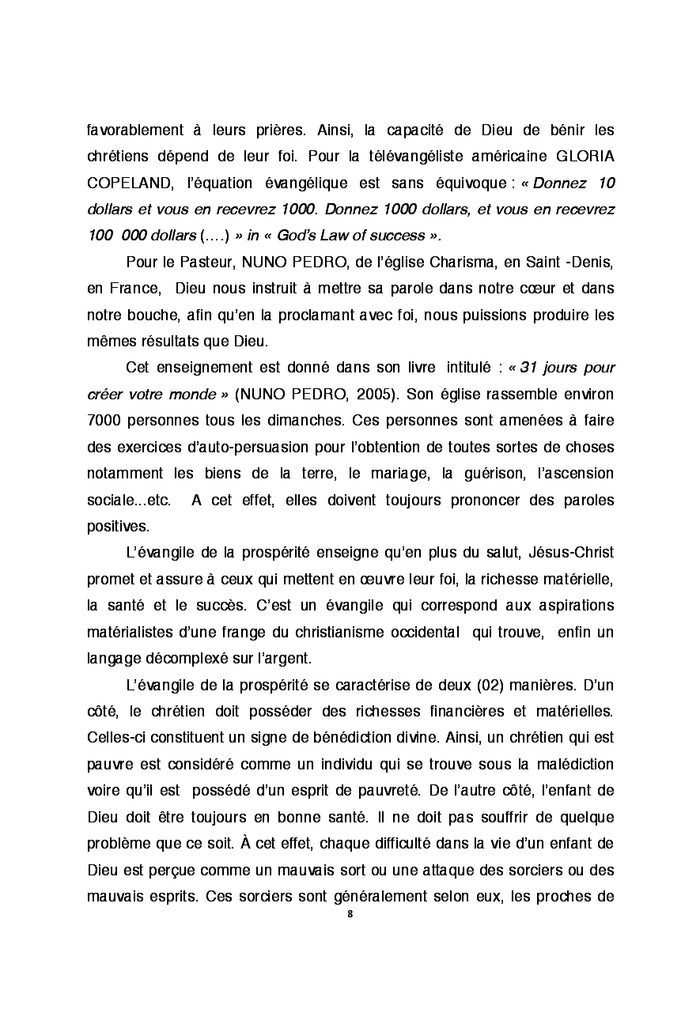 L'evangile de la prosperite: doctrine de Dieu ou des demons