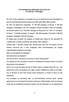 Une immigration allemande qui a force de travail fait l'Allemagne