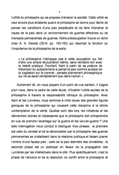 De l'utilite sociale de la philosophie