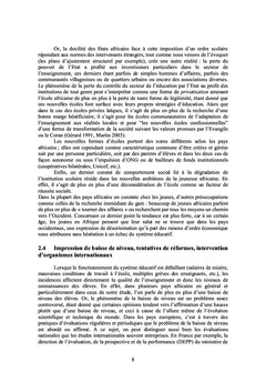 La condition enseignante en Afrique francophone