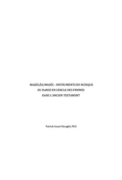 MAHOLAH/MAHOL : Instruments de musiques