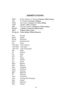 Elements de grammaire de l'hebreu biblique