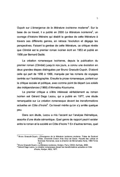 La production Romanesque en cote d'Ivoire