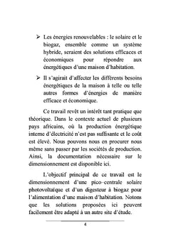 Pico-centrale photovoltaïque et digesteur A biogaz