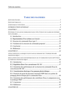 Logique floue et controle des systemes photovoltaïques